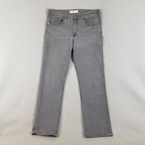 Lee Modern Series Jeans Mens 38x34 Gray L342 Straight Fit Stretch Denim Casual